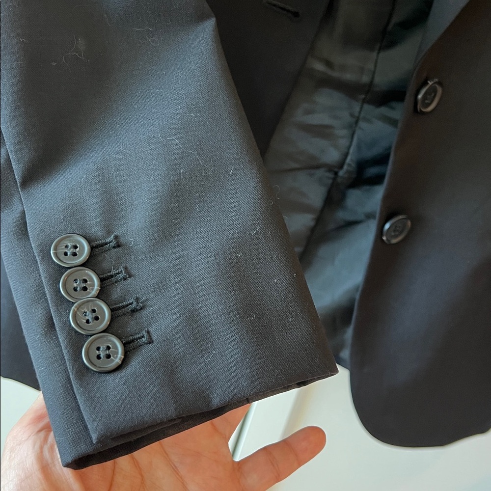 J. Crew Women's Classic Black Suit Jacket Blazer Size 4P - Picture 4 of 8